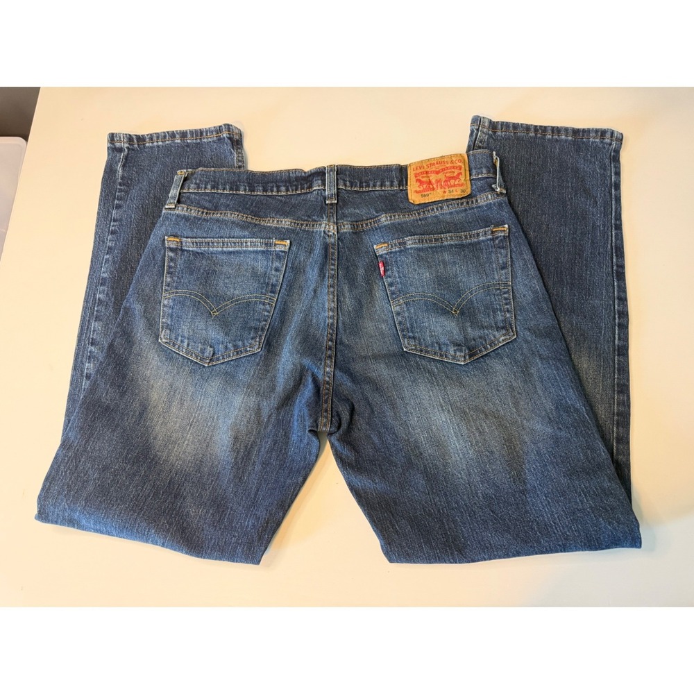 Levis 559 Relaxed Straight Jeans Mens 34x30 Medium Wash Blue Denim 559-0211 - Picture 2 of 7
